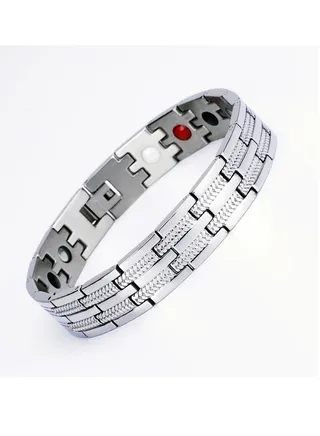 Titanium Steel Magnetic Bracelet Powerful Magnetic Therapy Bracelet Titanium steel bracelet with magnet is solid design and comes with adjustable length 