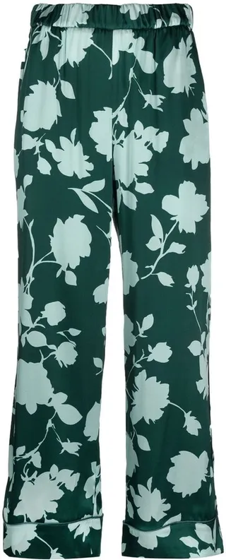 Floral-Print Cropped Trousers