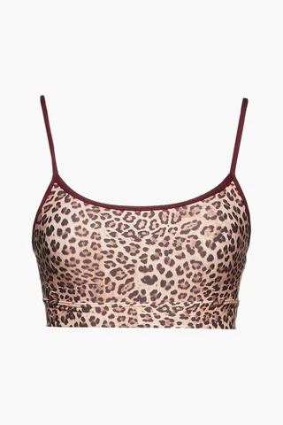 Natacha leopard-print stretch sports bra