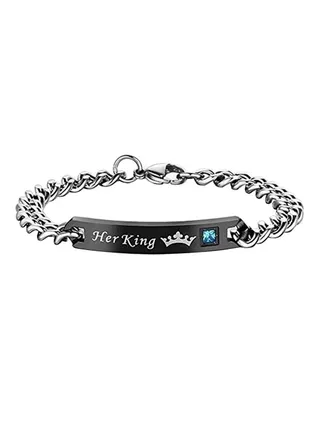 Titanium Steel Her King Bracelet 