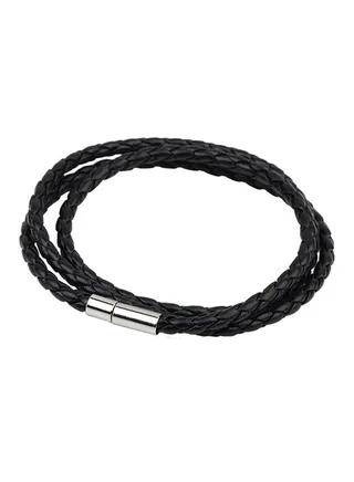 Leather Multi Layer Woven Twist Bracelet 
