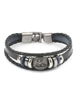 Eagle Designed Leather Bracelet 