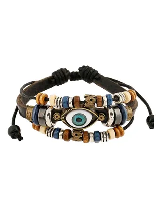Faux Leather Handmade Adjustable Bracelet 