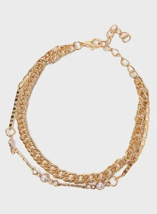 Assorted Chain Layered Bracelet 