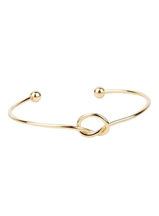 Metal Knot Design Adjustable Bracelet 