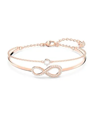 Women's Infinity Symbol Rhodium Plated Gold Bracelet 