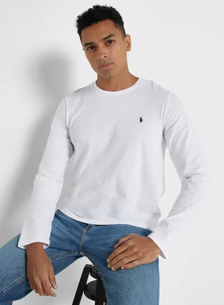 Embroidered Logo Crew Neck T-Shirt