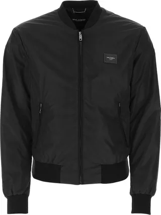 Dolce & Gabbana Logo Patch Bomber Jacket