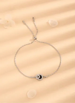 Stylish Silver Plated Stainless Steel Bracelet For Women 