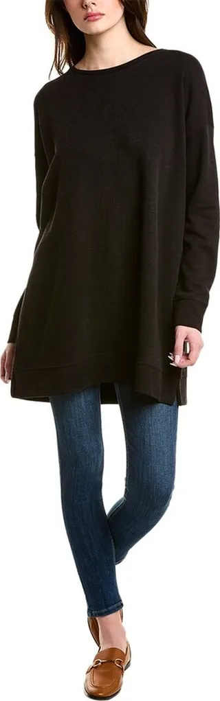 Eileen Fisher Slubby Rib Knit Tunic Top