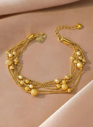 Elegant 18k Gold Plated Bracelet For Women 