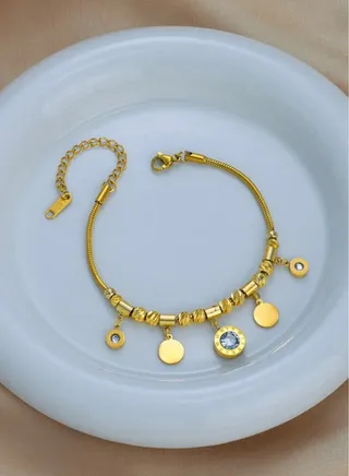 Trendy Stainless Steel Gold Plated Bracelet For Women 