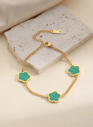 Elegant Gold Plated Stainless Steel Bracelet For Women 