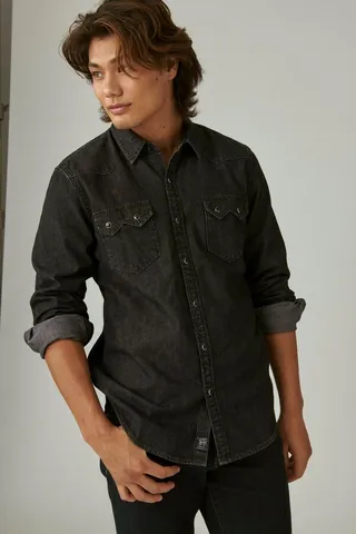 Sawtooth Denim Western Shirt