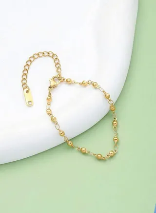 14k Gold Plated Stainless Steel Bracelet For Women 
