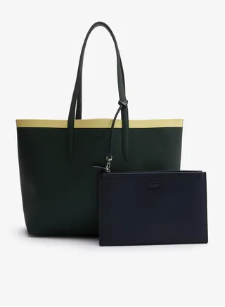 WOMEN'S ANNA REMOVABLE ZIP POUCH CANVAS LARGE TOTE 