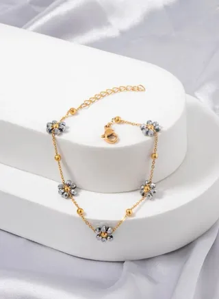 18k Gold Plated Stainless Steel Bracelet For Women 