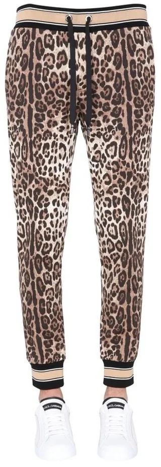 Dolce & Gabbana Leopard Print Track Pants