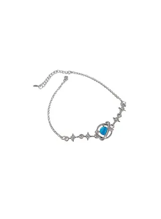 Simple Opal Planet Bracelet Femininity Light Luxury Full Diamond Design 