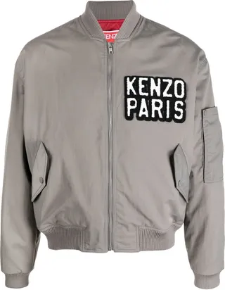 Logo-Patch Bomber Jacket