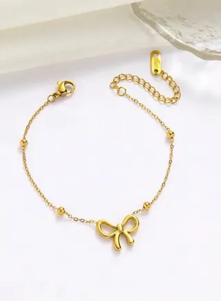 Elegant Gold Plated Stainless Steel Bracelet For Women 