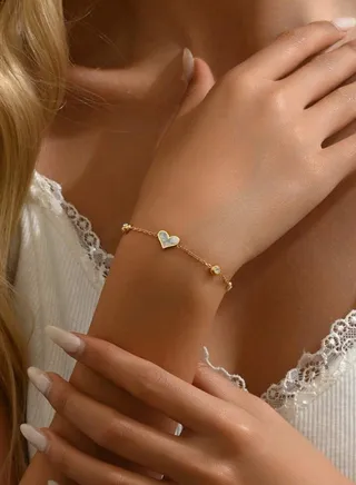 18k Gold Plated Stainless Steel Bracelet For Women 