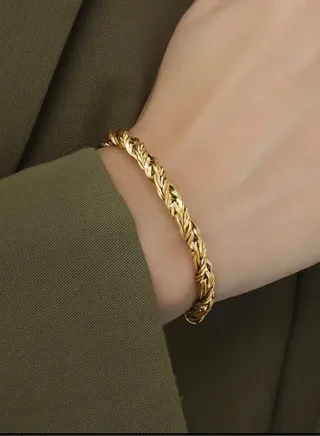18k Gold Plated Stainless Steel Bracelet 