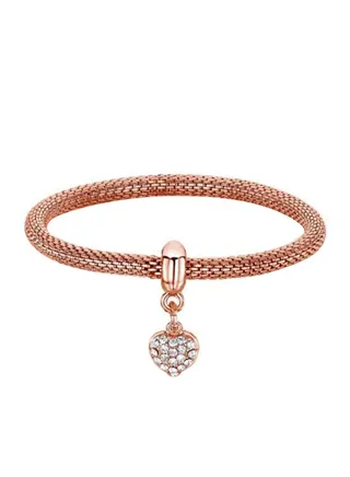 Rose Heart Mesh Bracelet 