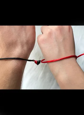Heart Shaped Magnetic Couple Bracelet 