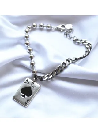 Playing Card Spade A Bracelet 