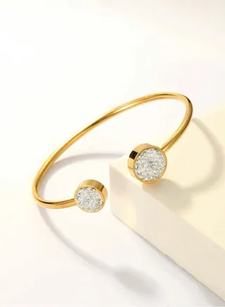 18k Gold Plated Stainless Steel Bracelet For Women 