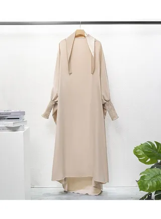 Muslim Dress Solid Colored Robe 