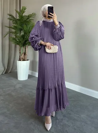 Diamond Studded Pearl Dress Robe 