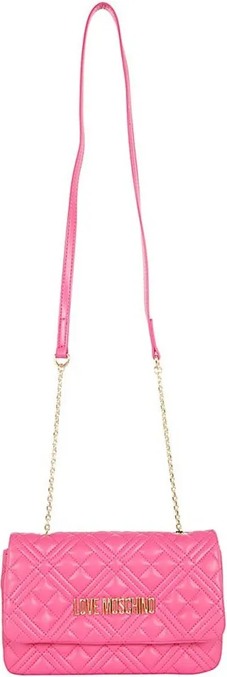 Love Moschino Logo Plaque Quilted Crossbody Bag