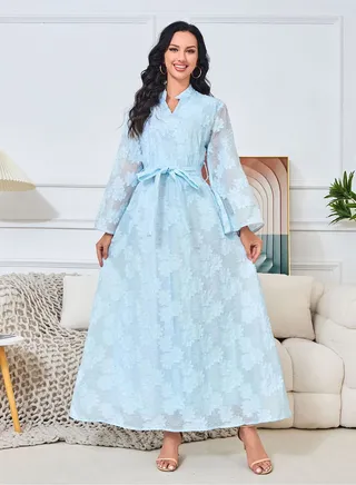 Jacquard Fashion Style Muslim Robe 