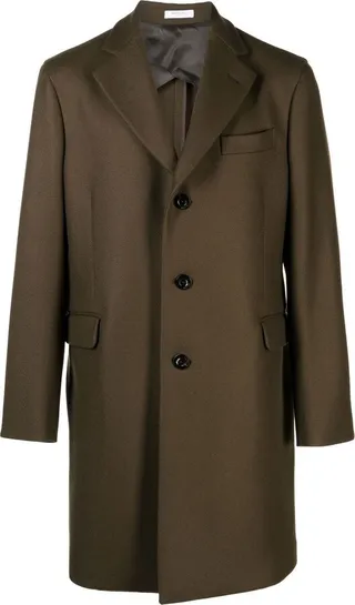 Single-Breasted Wool Coat
