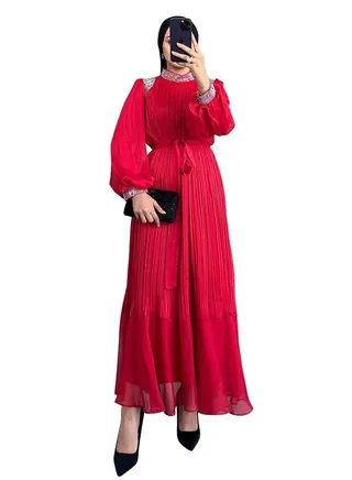 Diamond Studded Pearl Dress Robe 
