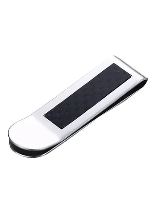 Money Clip Credit Card Holder Silver/Black 