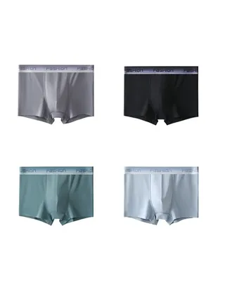 Zeemey 4 Pack Men’s Sort Boxer Briefs & Trunks,Breathable Stretch Cotton Moisture-Wicking Underwear,Modern Fit Low Rise 