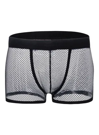 Solid Mesh Boxers Black 