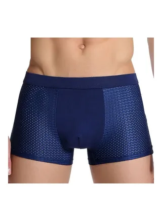 Comfortable Mid-Rise Boxers Dark Blue 