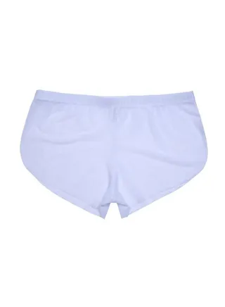 Solid Low Rise Split Boxers White 