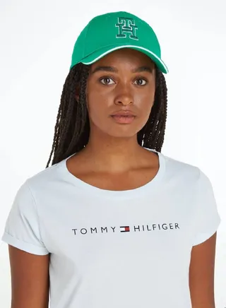 Women's Prep Th Monogram Embroidery Baseball Cap -  Pure organic cotton, Green 