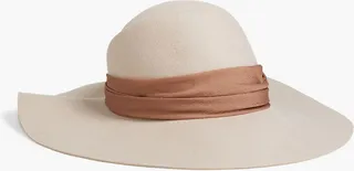 Catherine chiffon-trimmed wool-felt hat