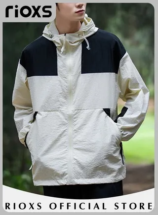 Men's Women's Couple Casual Outdoor Hooded Outdoor Jacket for UV Protection Lightweight and Cool Jacket Quick Drying Sportswear 