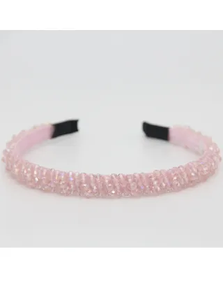 Headband Erica For  Girls Pink Embroidery 