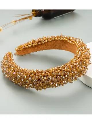 Headband Monalisa For Women's and  Girls Brown Hand Made 