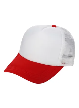 Colourblock Outdoor Baseball Cap Red/White 