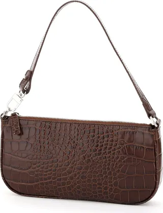 Croco Embossed Leather Rachel Bag