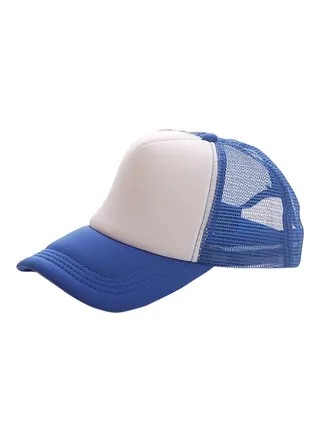 Adjustable Trucker Baseball Cap Blue/White 